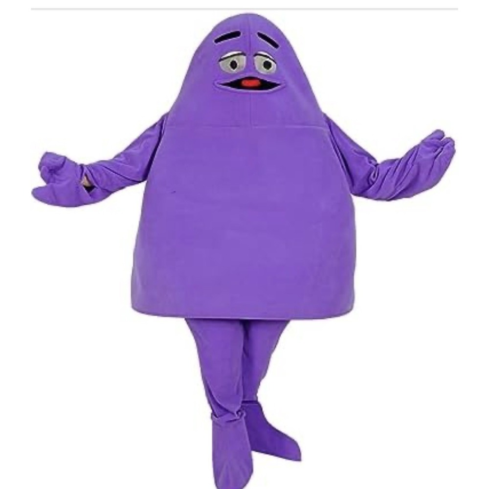 Purple Grimace McDonald's Costume Halloween Hoop Bottom Adult Size